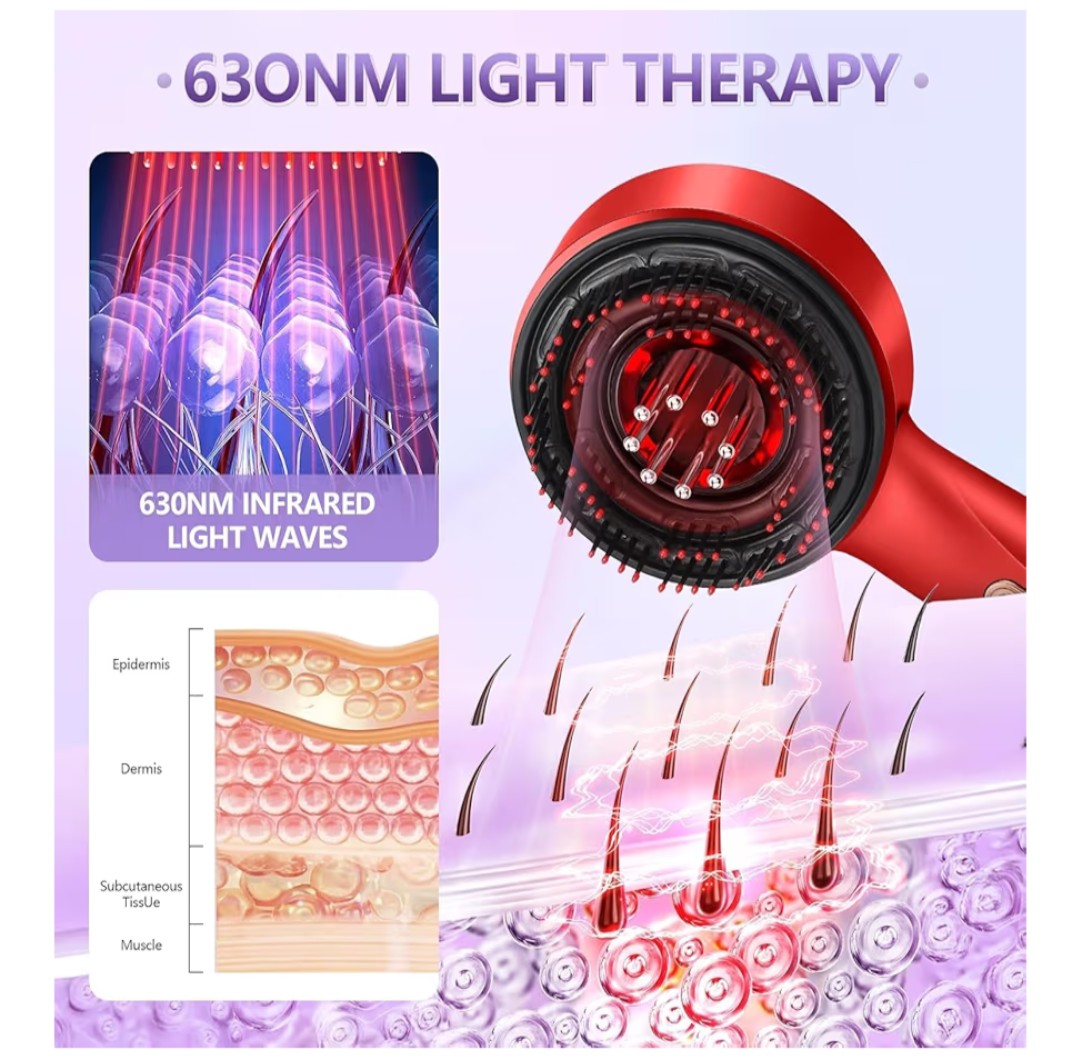 Electric Scalp Massager & Hair Care Brush – Essential Oil Infusion | Deep Relaxation | Promotes Hair Growth & Healthy Scalp
