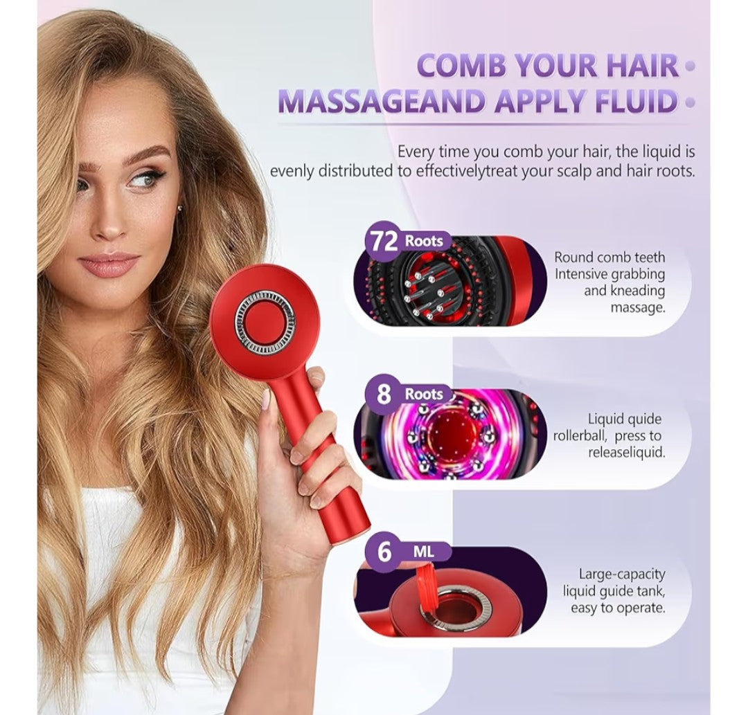 Electric Scalp Massager & Hair Care Brush – Essential Oil Infusion | Deep Relaxation | Promotes Hair Growth & Healthy Scalp