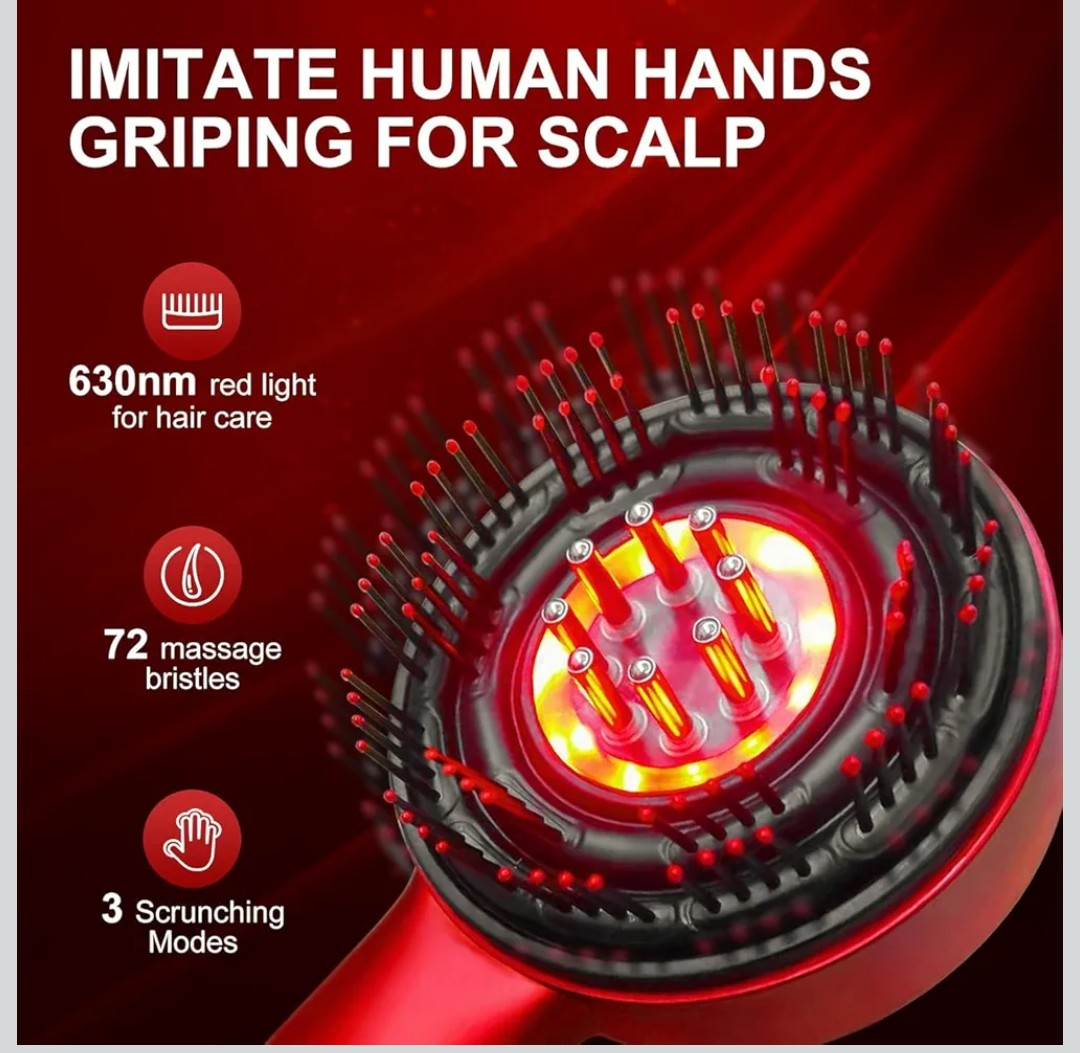 Electric Scalp Massager & Hair Care Brush – Essential Oil Infusion | Deep Relaxation | Promotes Hair Growth & Healthy Scalp