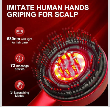 Electric Scalp Massager & Hair Care Brush – Essential Oil Infusion | Deep Relaxation | Promotes Hair Growth & Healthy Scalp