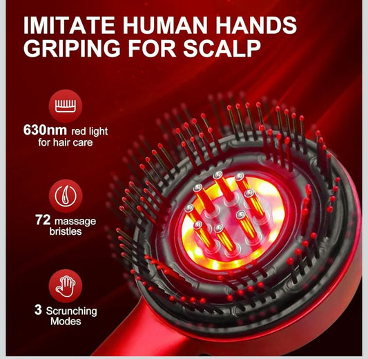 Electric Scalp Massager & Hair Care Brush – Essential Oil Infusion | Deep Relaxation | Promotes Hair Growth & Healthy Scalp